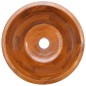 vidaXL Lavabo in Legno Massello di Teak Φ40x20 cm