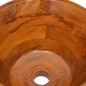 vidaXL Lavabo in Legno Massello di Teak Φ40x20 cm