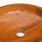 vidaXL Lavabo in Legno Massello di Teak Φ40x10 cm vidaXL Lavabo in Legno Massello di Teak Φ40x10 cm