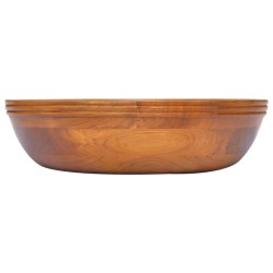 vidaXL Lavabo in Legno Massello di Teak Φ40x10 cm