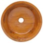 vidaXL Lavabo in Legno Massello di Teak Φ40x10 cm vidaXL Lavabo in Legno Massello di Teak Φ40x10 cm