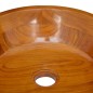 vidaXL Lavabo in Legno Massello di Teak Φ40x10 cm vidaXL Lavabo in Legno Massello di Teak Φ40x10 cm