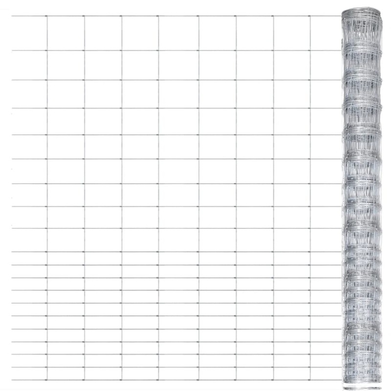 vidaXL Recinzione da Giardino in Acciaio Zincato 50x1,6 m Argento vidaXL Recinzione da Giardino in Acciaio Zincato 50x1,6 m Argento