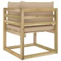 vidaXL Divani Angolari da Giardino & Cuscini 2pz Pino Impregnato Verde vidaXL Divani Angolari da Giardino & Cuscini 2pz Pino Impregnato Verde