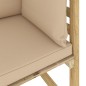vidaXL Divani Angolari da Giardino & Cuscini 2pz Pino Impregnato Verde vidaXL Divani Angolari da Giardino & Cuscini 2pz Pino Impregnato Verde