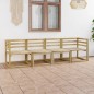 vidaXL Divano da Giardino a 4 Posti Legno di Pino Impregnato Verde vidaXL Divano da Giardino a 4 Posti Legno di Pino Impregnato Verde