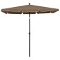 Ombrellone da Giardino con Palo 210x140 cm Grigio Talpa Ombrellone da Giardino con Palo 210x140 cm Grigio Talpa