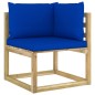 vidaXL Divani Angolari da Giardino & Cuscini 2pz Pino Impregnato Verde vidaXL Divani Angolari da Giardino & Cuscini 2pz Pino Impregnato Verde