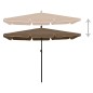 Ombrellone da Giardino con Palo 210x140 cm Grigio Talpa Ombrellone da Giardino con Palo 210x140 cm Grigio Talpa