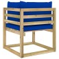 vidaXL Divani Angolari da Giardino & Cuscini 2pz Pino Impregnato Verde vidaXL Divani Angolari da Giardino & Cuscini 2pz Pino Impregnato Verde