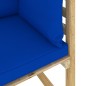 vidaXL Divani Angolari da Giardino & Cuscini 2pz Pino Impregnato Verde vidaXL Divani Angolari da Giardino & Cuscini 2pz Pino Impregnato Verde