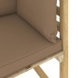 vidaXL Divani Angolari da Giardino & Cuscini 2pz Pino Impregnato Verde vidaXL Divani Angolari da Giardino & Cuscini 2pz Pino Impregnato Verde