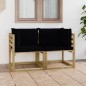 vidaXL Divani Angolari da Giardino & Cuscini 2pz Pino Impregnato Verde vidaXL Divani Angolari da Giardino & Cuscini 2pz Pino Impregnato Verde