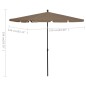 Ombrellone da Giardino con Palo 210x140 cm Grigio Talpa Ombrellone da Giardino con Palo 210x140 cm Grigio Talpa