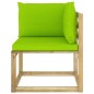 vidaXL Divani Angolari da Giardino & Cuscini 2pz Pino Impregnato Verde vidaXL Divani Angolari da Giardino & Cuscini 2pz Pino Impregnato Verde