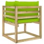 vidaXL Divani Angolari da Giardino & Cuscini 2pz Pino Impregnato Verde vidaXL Divani Angolari da Giardino & Cuscini 2pz Pino Impregnato Verde
