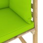 vidaXL Divani Angolari da Giardino & Cuscini 2pz Pino Impregnato Verde vidaXL Divani Angolari da Giardino & Cuscini 2pz Pino Impregnato Verde