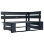 vidaXL Set Divani in Pallet con Cuscini 4 pz in Pino Impregnato Nero vidaXL Set Divani in Pallet con Cuscini 4 pz in Pino Impregnato Nero