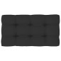 vidaXL Divano a 2 Posti su Pallet con Cuscini Pino Impregnato Nero vidaXL Divano a 2 Posti su Pallet con Cuscini Pino Impregnato Nero