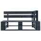 vidaXL Divano a 2 Posti su Pallet con Cuscini Pino Impregnato Nero vidaXL Divano a 2 Posti su Pallet con Cuscini Pino Impregnato Nero
