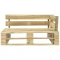 vidaXL Divano a 2 Posti su Pallet con Cuscini in Pino Impregnato Verde vidaXL Divano a 2 Posti su Pallet con Cuscini in Pino Impregnato Verde
