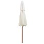 Ombrellone 2 Livelli 270x270 cm con Palo in Legno Bianco Crema Ombrellone 2 Livelli 270x270 cm con Palo in Legno Bianco Crema