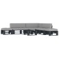 vidaXL Set Divani in Pallet con Cuscini 6 pz in Pino Impregnato Nero vidaXL Set Divani in Pallet con Cuscini 6 pz in Pino Impregnato Nero