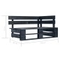 vidaXL Set Divani in Pallet con Cuscini 6 pz in Pino Impregnato Nero vidaXL Set Divani in Pallet con Cuscini 6 pz in Pino Impregnato Nero