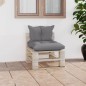 vidaXL Poltrona Centrale da Giardino Pallet con Cuscini Legno di Pino vidaXL Poltrona Centrale da Giardino Pallet con Cuscini Legno di Pino