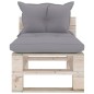 vidaXL Poltrona Centrale da Giardino Pallet con Cuscini Legno di Pino vidaXL Poltrona Centrale da Giardino Pallet con Cuscini Legno di Pino