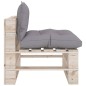 vidaXL Poltrona Centrale da Giardino Pallet con Cuscini Legno di Pino vidaXL Poltrona Centrale da Giardino Pallet con Cuscini Legno di Pino