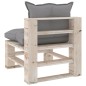 vidaXL Poltrona Centrale da Giardino Pallet con Cuscini Legno di Pino vidaXL Poltrona Centrale da Giardino Pallet con Cuscini Legno di Pino