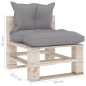 vidaXL Poltrona Centrale da Giardino Pallet con Cuscini Legno di Pino vidaXL Poltrona Centrale da Giardino Pallet con Cuscini Legno di Pino