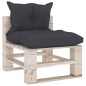 vidaXL Poltrona Centrale da Giardino Pallet con Cuscini Legno di Pino vidaXL Poltrona Centrale da Giardino Pallet con Cuscini Legno di Pino