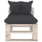 vidaXL Poltrona Centrale da Giardino Pallet con Cuscini Legno di Pino vidaXL Poltrona Centrale da Giardino Pallet con Cuscini Legno di Pino
