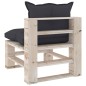 vidaXL Poltrona Centrale da Giardino Pallet con Cuscini Legno di Pino vidaXL Poltrona Centrale da Giardino Pallet con Cuscini Legno di Pino