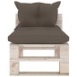 vidaXL Poltrona Centrale da Giardino Pallet con Cuscini Legno di Pino vidaXL Poltrona Centrale da Giardino Pallet con Cuscini Legno di Pino