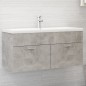 vidaXL Mobile Sottolavabo Grigio Cemento 100x38,5x46 cm in Truciolato vidaXL Mobile Sottolavabo Grigio Cemento 100x38,5x46 cm in Truciolato