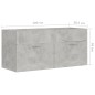 vidaXL Mobile Sottolavabo Grigio Cemento 100x38,5x46 cm in Truciolato vidaXL Mobile Sottolavabo Grigio Cemento 100x38,5x46 cm in Truciolato
