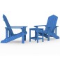 Sedie da Giardino con Tavolo Adirondack in HDPE Blu Acqua Sedie da Giardino con Tavolo Adirondack in HDPE Blu Acqua