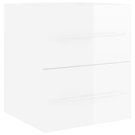 vidaXL Mobile Sottolavabo Bianco Lucido 41x38,5x48 cm in Truciolato
