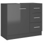 vidaXL Mobile Sottolavabo Grigio Lucido 63x30x54 cm in Truciolato vidaXL Mobile Sottolavabo Grigio Lucido 63x30x54 cm in Truciolato
