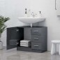 vidaXL Mobile Sottolavabo Grigio Lucido 63x30x54 cm in Truciolato vidaXL Mobile Sottolavabo Grigio Lucido 63x30x54 cm in Truciolato