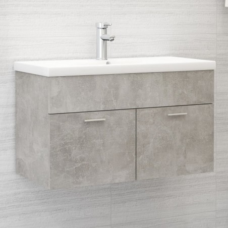 vidaXL Mobile Sottolavabo Grigio Cemento 80x38,5x46 cm in Truciolato
