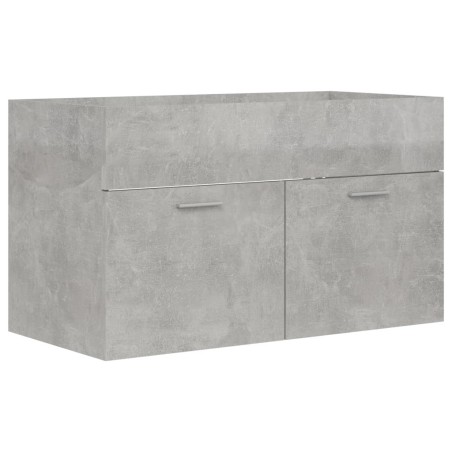 vidaXL Mobile Sottolavabo Grigio Cemento 80x38,5x46 cm in Truciolato