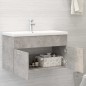vidaXL Mobile Sottolavabo Grigio Cemento 80x38,5x46 cm in Truciolato vidaXL Mobile Sottolavabo Grigio Cemento 80x38,5x46 cm in Truciolato