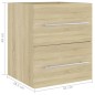 vidaXL Mobile Sottolavabo Rovere Sonoma 41x38,5x48 cm in Truciolato vidaXL Mobile Sottolavabo Rovere Sonoma 41x38,5x48 cm in Truciolato