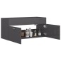 vidaXL Mobile Sottolavabo Grigio Lucido 100x38,5x46 cm in Truciolato vidaXL Mobile Sottolavabo Grigio Lucido 100x38,5x46 cm in Truciolato