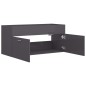 vidaXL Mobile Sottolavabo Grigio Lucido 100x38,5x46 cm in Truciolato vidaXL Mobile Sottolavabo Grigio Lucido 100x38,5x46 cm in Truciolato
