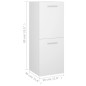 vidaXL Armadio da Bagno Bianco 30x30x80 cm in Legno Multistrato vidaXL Armadio da Bagno Bianco 30x30x80 cm in Legno Multistrato